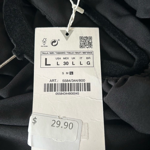 NWT - Zara cropped shoulder pad top - size L! - Picture 2 of 3